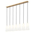 Linear Chandelier Z-Lite 3043P7-7L-MGLD Modern Gold Farrell 7 Light Linear Chandelier Z-Lite