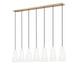 Linear Chandelier Z-Lite 3043P7-7L-MGLD Modern Gold Farrell 7 Light Linear Chandelier Z-Lite