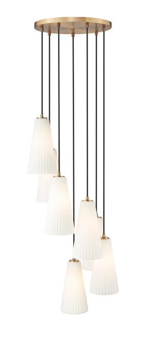 Chandelier Z-Lite 3043P7-7R-MGLD Modern Gold Farrell 7 Light Chandelier Z-Lite
