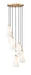 Chandelier Z-Lite 3043P7-7R-MGLD Modern Gold Farrell 7 Light Chandelier Z-Lite