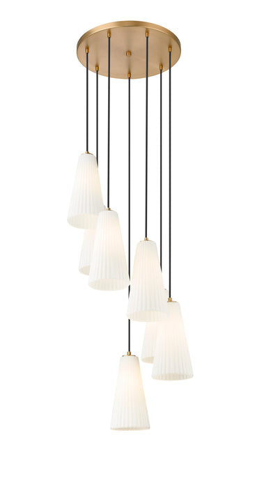 Chandelier Z-Lite 3043P7-7R-MGLD Modern Gold Farrell 7 Light Chandelier Z-Lite