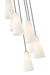 Chandelier Z-Lite 3043P7-7R-MGLD Modern Gold Farrell 7 Light Chandelier Z-Lite