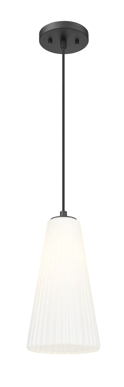 Pendant Z-Lite 3043P7-MB Matte Black Farrell 1 Light Pendant Z-Lite