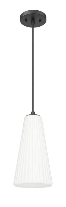 Pendant Z-Lite 3043P7-MB Matte Black Farrell 1 Light Pendant Z-Lite
