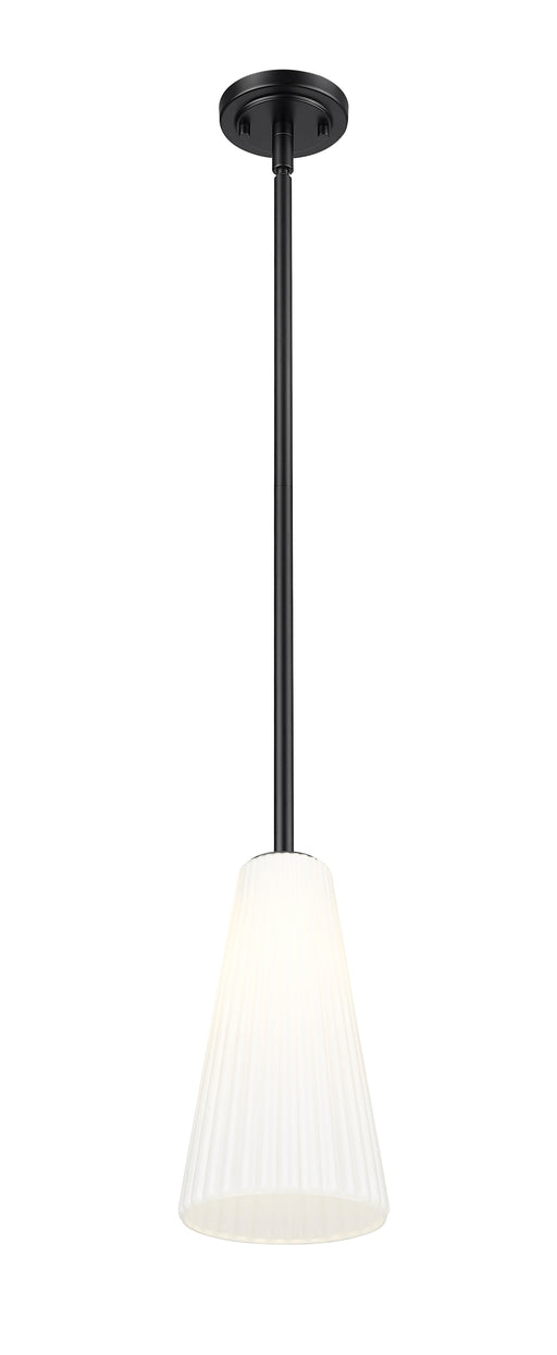 Pendant Z-Lite 3043P7-ROD-MB Matte Black Farrell 1 Light Pendant Z-Lite
