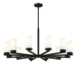 Chandelier Z-Lite 3044-12MB Matte Black Danica 12 Light Chandelier Z-Lite