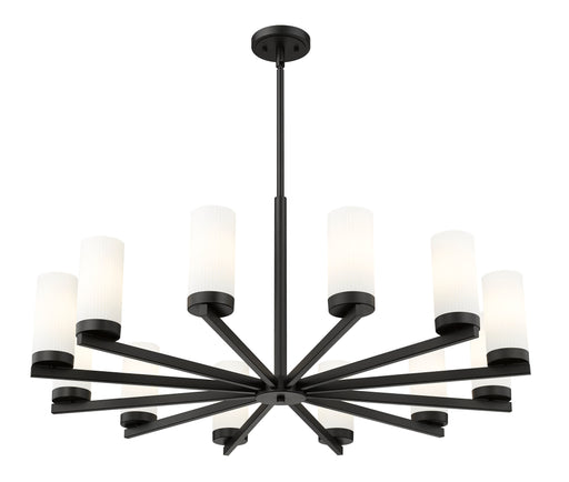 Chandelier Z-Lite 3044-12MB Matte Black Danica 12 Light Chandelier Z-Lite