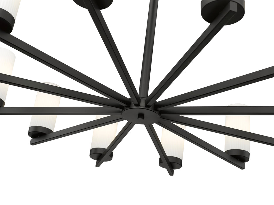 Chandelier Z-Lite 3044-12MB Matte Black Danica 12 Light Chandelier Z-Lite