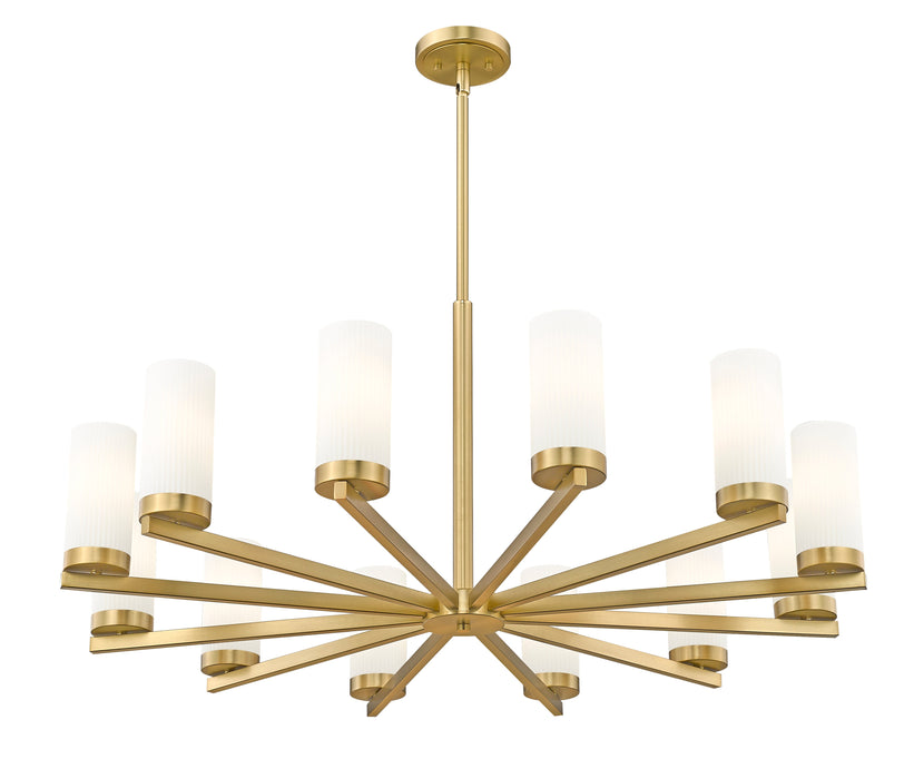 Chandelier Z-Lite 3044-12MGLD Modern Gold Danica 12 Light Chandelier Z-Lite