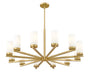 Chandelier Z-Lite 3044-12MGLD Modern Gold Danica 12 Light Chandelier Z-Lite