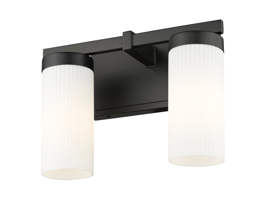 Vanity Z-Lite 3044-2V-MB Matte Black Danica 2 Light Vanity Z-Lite