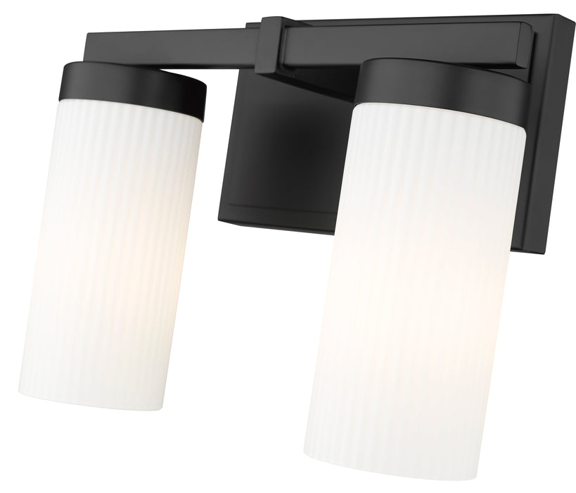 Vanity Z-Lite 3044-2V-MB Matte Black Danica 2 Light Vanity Z-Lite