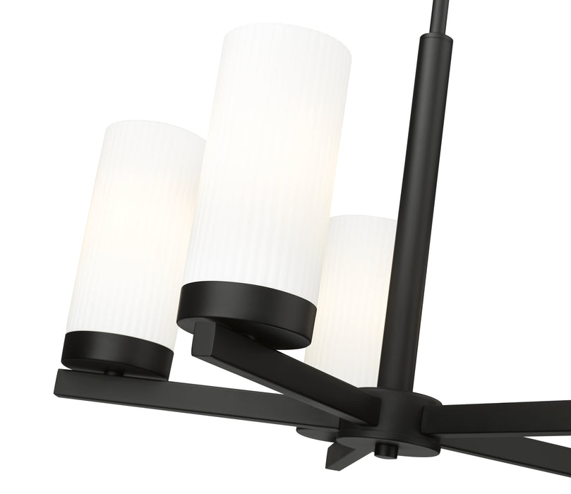 Chandelier Z-Lite 3044-5MB Matte Black Danica 5 Light Chandelier Z-Lite