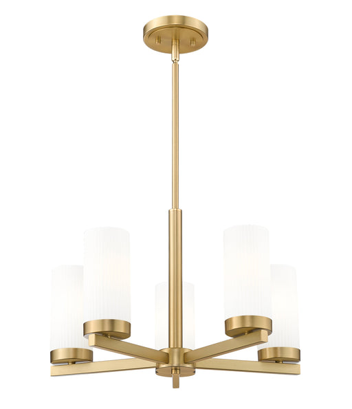 Chandelier Z-Lite 3044-5MGLD Modern Gold Danica 5 Light Chandelier Z-Lite