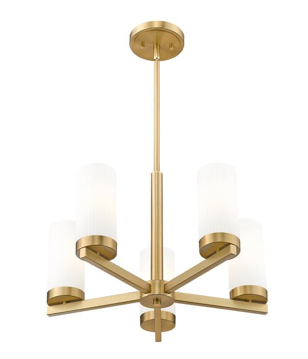 Chandelier Z-Lite 3044-5MGLD Modern Gold Danica 5 Light Chandelier Z-Lite