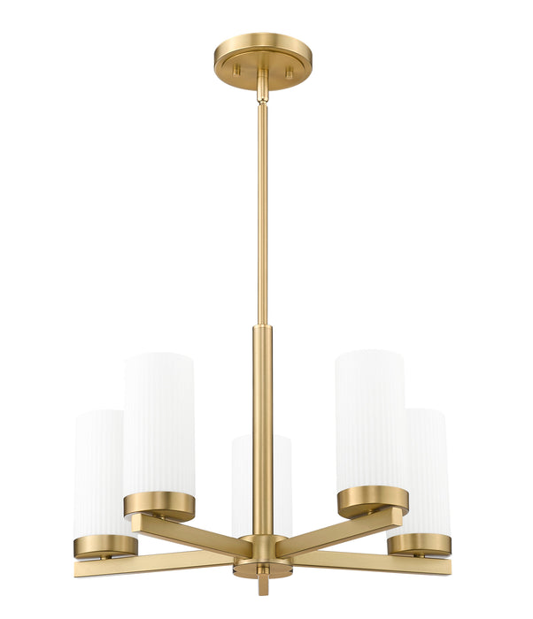 Chandelier Z-Lite 3044-5MGLD Modern Gold Danica 5 Light Chandelier Z-Lite