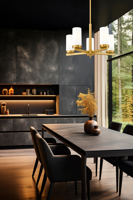 Chandelier Z-Lite 3044-5MGLD Modern Gold Danica 5 Light Chandelier Z-Lite