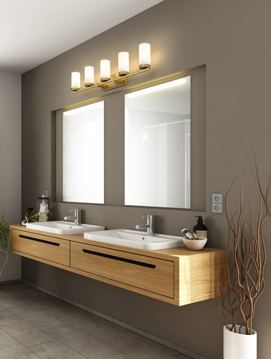 Vanity Z-Lite 3044-5V-MGLD Modern Gold Danica 5 Light Vanity Z-Lite