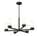 Chandelier Z-Lite 3044-6MB Matte Black Danica 6 Light Chandelier Z-Lite