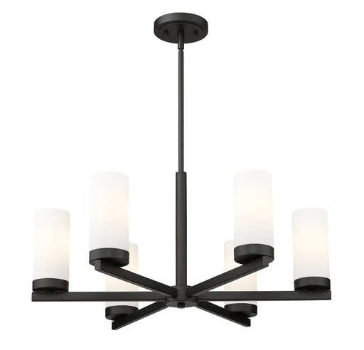 Chandelier Z-Lite 3044-6MB Matte Black Danica 6 Light Chandelier Z-Lite