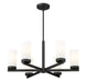 Chandelier Z-Lite 3044-6MB Matte Black Danica 6 Light Chandelier Z-Lite