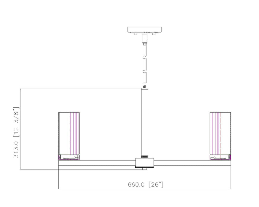 Chandelier Z-Lite 3044-6MB Matte Black Danica 6 Light Chandelier Z-Lite