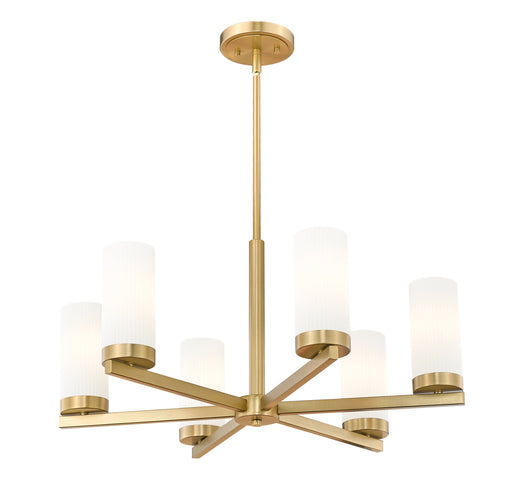 Chandelier Z-Lite 3044-6MGLD Modern Gold Danica 6 Light Chandelier Z-Lite