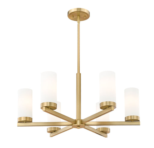 Chandelier Z-Lite 3044-6MGLD Modern Gold Danica 6 Light Chandelier Z-Lite