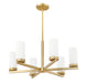 Chandelier Z-Lite 3044-6MGLD Modern Gold Danica 6 Light Chandelier Z-Lite
