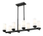 Linear Chandelier Z-Lite 3044-8L-MB Matte Black Danica 8 Light Linear Chandelier Z-Lite