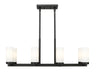 Linear Chandelier Z-Lite 3044-8L-MB Matte Black Danica 8 Light Linear Chandelier Z-Lite