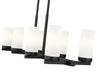 Linear Chandelier Z-Lite 3044-8L-MB Matte Black Danica 8 Light Linear Chandelier Z-Lite