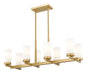 Linear Chandelier Z-Lite 3044-8L-MGLD Modern Gold Danica 8 Light Linear Chandelier Z-Lite