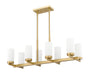 Linear Chandelier Z-Lite 3044-8L-MGLD Modern Gold Danica 8 Light Linear Chandelier Z-Lite