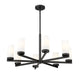 Chandelier Z-Lite 3044-8MB Matte Black Danica 8 Light Chandelier Z-Lite