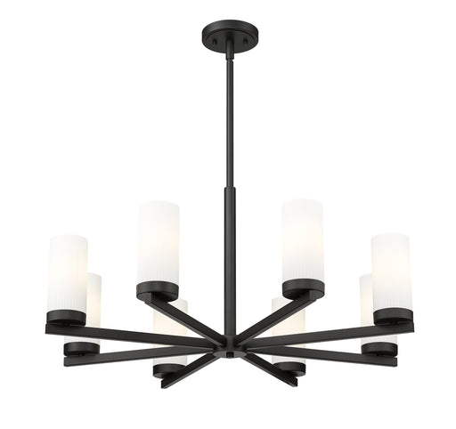 Chandelier Z-Lite 3044-8MB Matte Black Danica 8 Light Chandelier Z-Lite