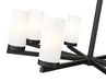 Chandelier Z-Lite 3044-8MB Matte Black Danica 8 Light Chandelier Z-Lite