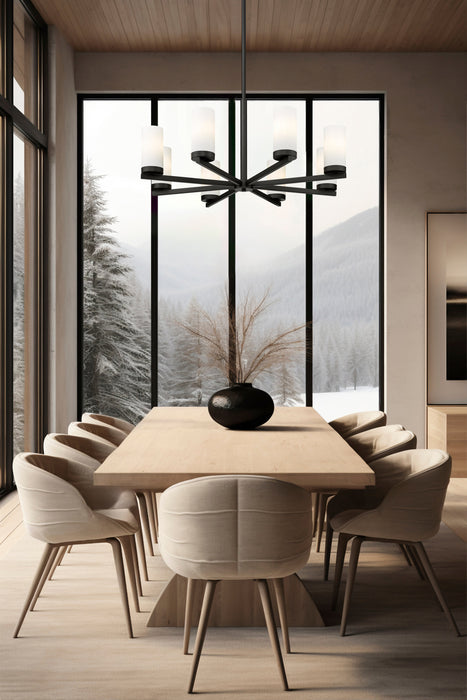 Chandelier Z-Lite 3044-8MB Matte Black Danica 8 Light Chandelier Z-Lite