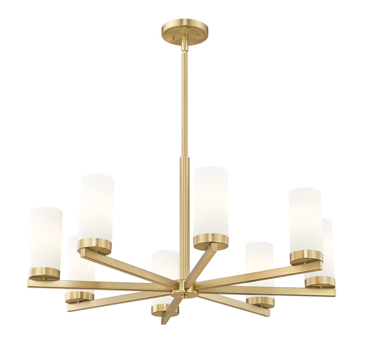 Chandelier Z-Lite 3044-8MGLD Modern Gold Danica 8 Light Chandelier Z-Lite