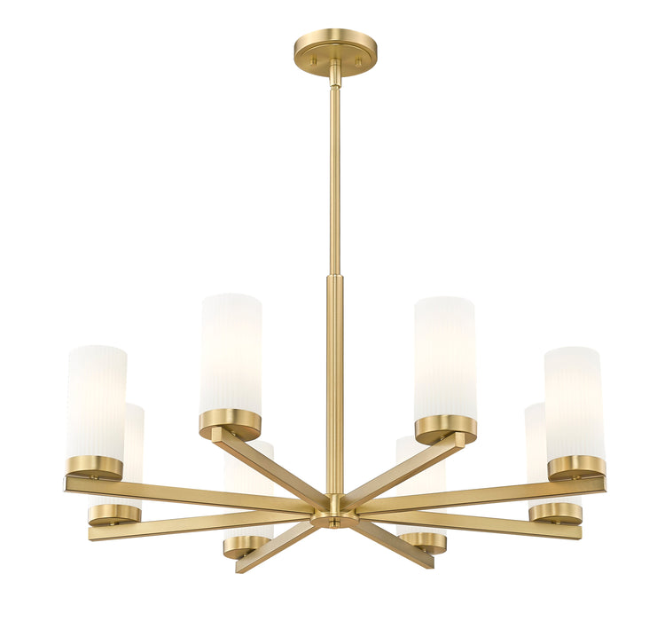 Chandelier Z-Lite 3044-8MGLD Modern Gold Danica 8 Light Chandelier Z-Lite