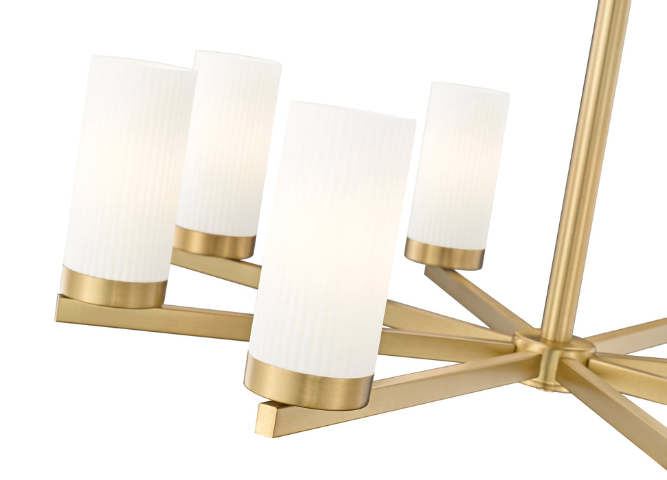 Chandelier Z-Lite 3044-8MGLD Modern Gold Danica 8 Light Chandelier Z-Lite