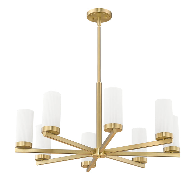 Chandelier Z-Lite 3044-8MGLD Modern Gold Danica 8 Light Chandelier Z-Lite