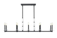 Linear Chandelier Z-Lite 3045-10L-MB Matte Black Kaden 10 Light Linear Chandelier Z-Lite