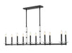 Linear Chandelier Z-Lite 3045-10L-MB Matte Black Kaden 10 Light Linear Chandelier Z-Lite