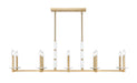 Linear Chandelier Z-Lite 3045-10L-MGLD Modern Gold Kaden 10 Light Linear Chandelier Z-Lite