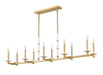 Linear Chandelier Z-Lite 3045-10L-MGLD Modern Gold Kaden 10 Light Linear Chandelier Z-Lite