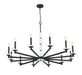 Chandelier Z-Lite 3045-12MB Matte Black Kaden 12 Light Chandelier Z-Lite