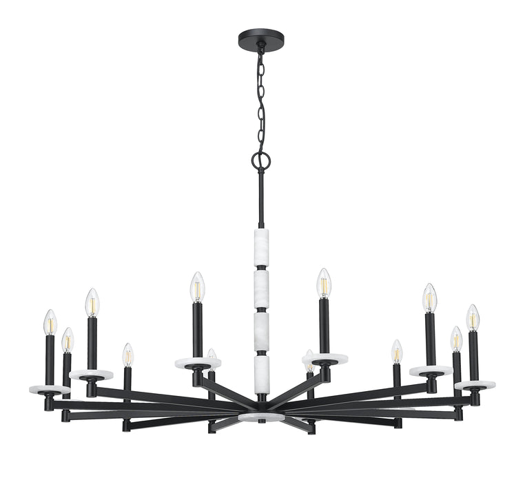 Chandelier Z-Lite 3045-12MB Matte Black Kaden 12 Light Chandelier Z-Lite