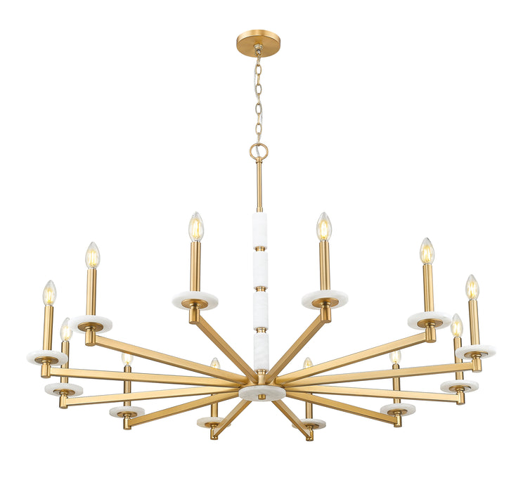 Chandelier Z-Lite 3045-12MGLD Modern Gold Kaden 12 Light Chandelier Z-Lite