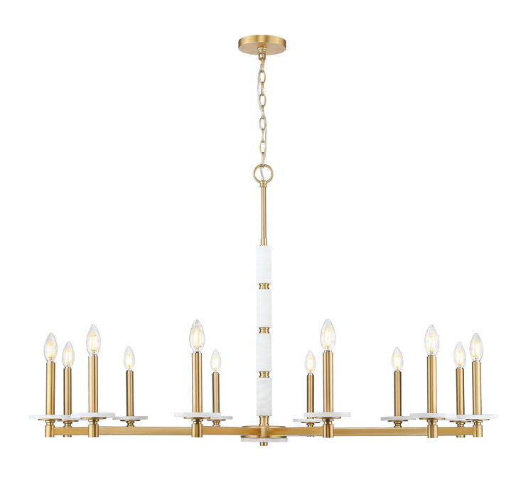 Chandelier Z-Lite 3045-12MGLD Modern Gold Kaden 12 Light Chandelier Z-Lite